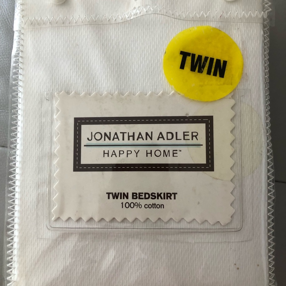 Jonathan Adler twin bed skirt